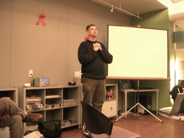 Jim presents at the Deaf AIDS Memorial
