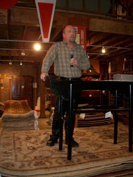 Dave presents on behalf of REAL BAD XVI at AEF fundraiser
