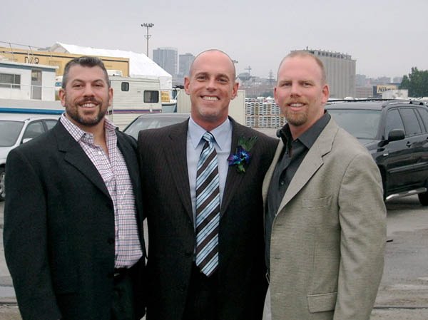With Mark before his wedding