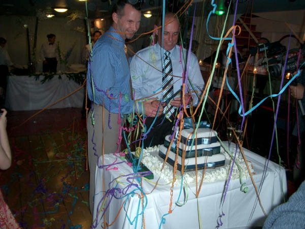 cutting the cake