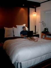 Daniel recovers at the swanky Hotel Victor in South Beach
