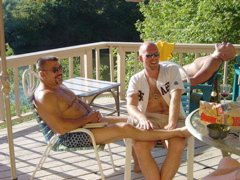 Lazy Bear 2005: Daniel and Dave on the deck