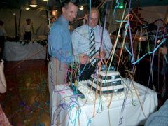 cutting the cake