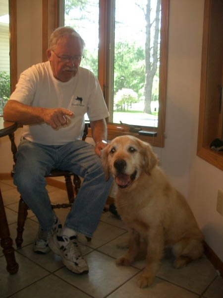 Dan with Grand-dog Cody
