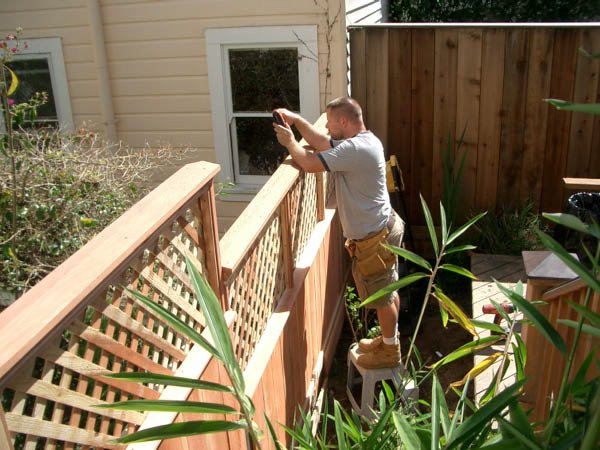 Mike makes a few finishing touches