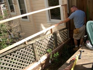 Setting up the new fence structure