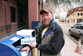 Dave at the letter box
