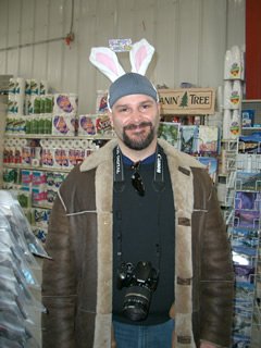 John wearing bunny ears